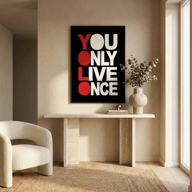 Live Bold. Live Now. Live Once.| MOTIVATIONAL FRAME 8×12