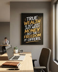 True Wealth — Framed Motivational Wall Art | 8×12