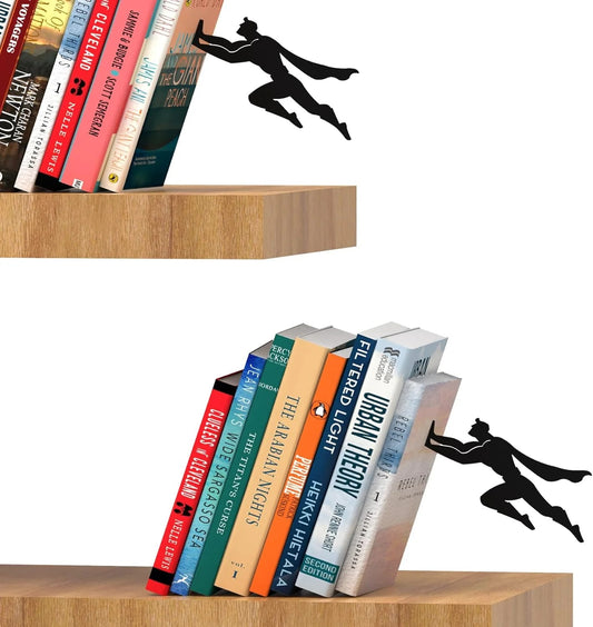 Pack of 2|Creative Superman Metal Bookshelf Book Stand