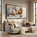 Brown Horses Canvas Poster Painting