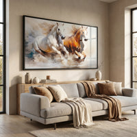 Brown Horses Canvas Poster Painting