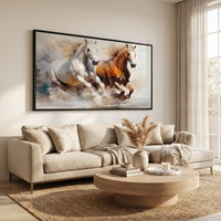 Brown Horses Canvas Poster Painting