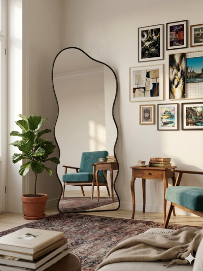 Luna — Full Length Wavy Standing/Wall mounted Mirror