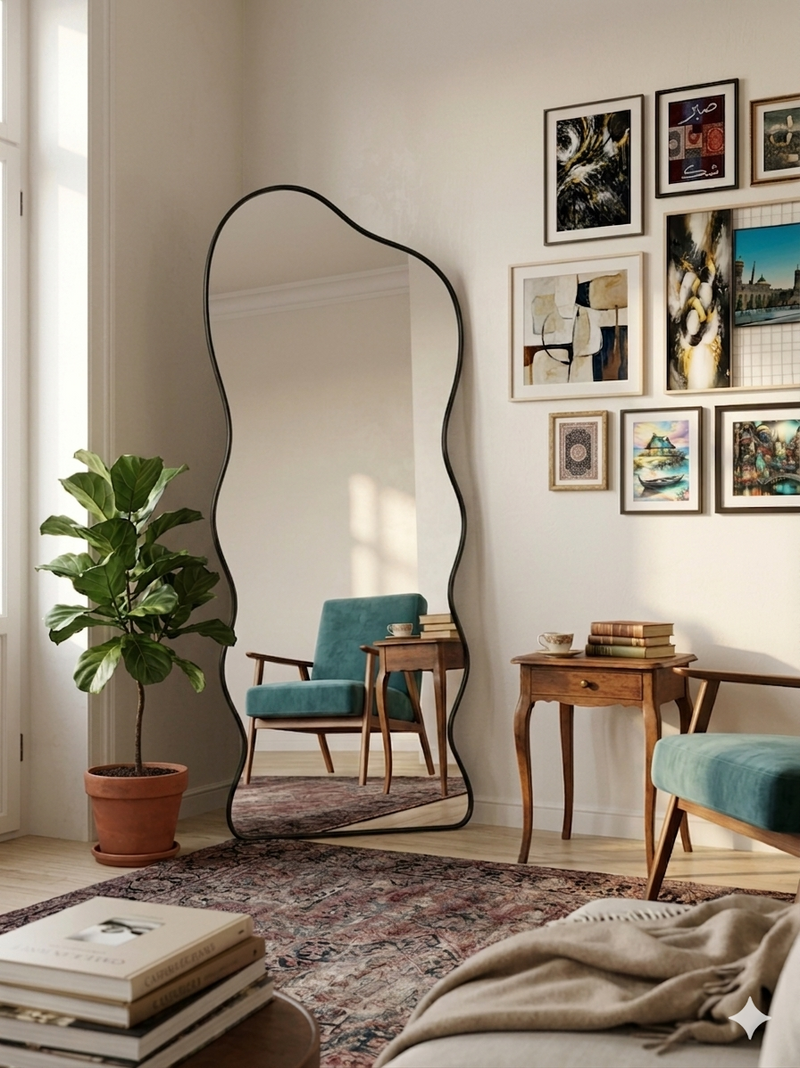 Luna — Full Length Wavy Standing/Wall mounted Mirror
